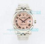 EW Factory Replica Rolex Datejust 31 Pink Roman Numeral Dial Jubilee Bracelet Watch_th.jpg